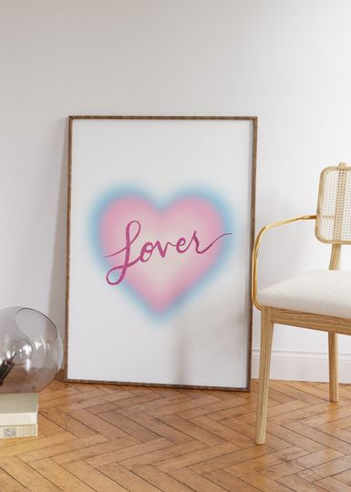 Discover Lover Aura Taylorr Swifts Poster, Heart Aura Poster, Taylorr Swifts Print, Song Lyrics Wall Art