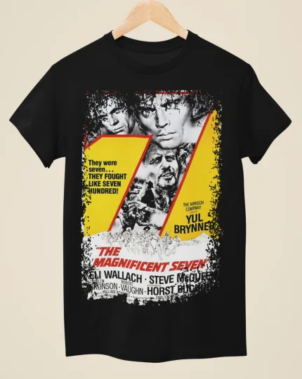 Discover The Magnificent Seven Western Movie Poster Unisex Black T-Shirt