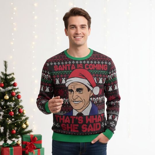 Discover The Office Christmas Ugly Sweater, Tv Show Holiday Sweater, Funny Christmas Sweater For Men And Women, Party Gift