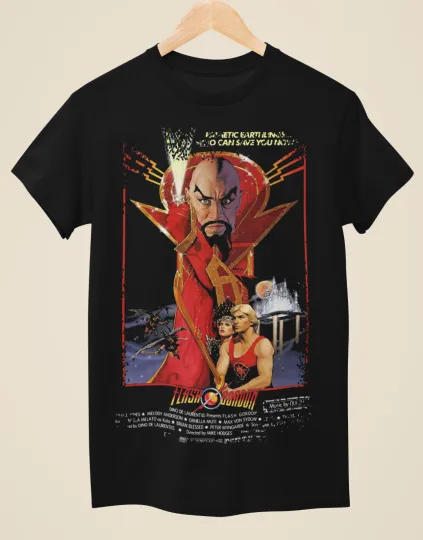 Discover Flash Gordon Movie Poster Unisex Black 3D T-Shirt
