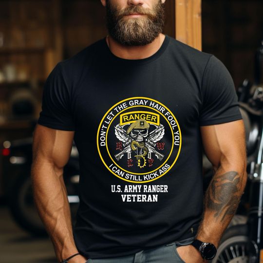 Discover US Military Shirt - Military Hoodie - Military Gift Shirt - Military Gift - Funny Retired US Army Ranger Veteran US Military Veteran T-Shirt