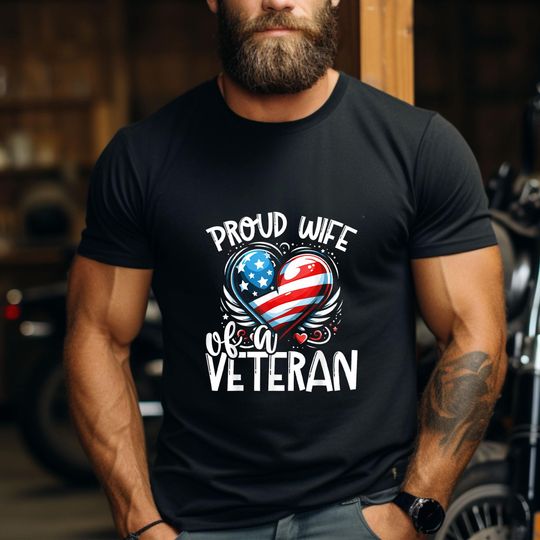 Patriotic Veteran T-Shirt – Gift for Veteran Family – American Pride USA Flag Tee