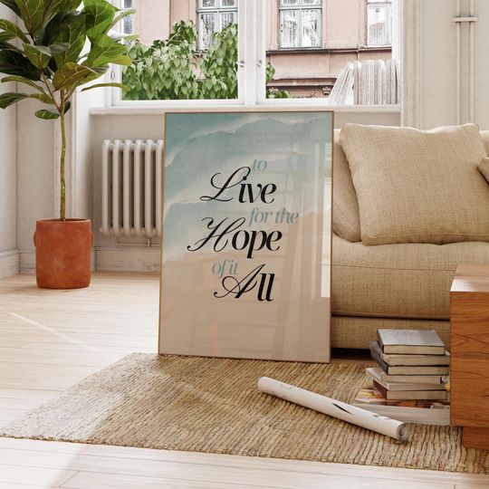 Discover Hope of it all Poster Taylor Inspired Print Beach Poster Music Wall Art Living Room print Taylor Wall Art Minimalist Poster