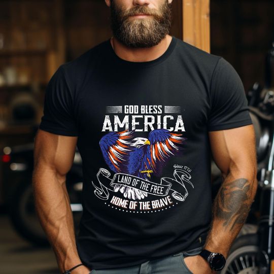 Discover Military Hoodie - US Military Shirt - Military Gift Shirt - Military Gift - God Bless America Land of the Free Because of the Brave T-Shirt