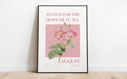 Discover Vintage To live for the hope of it all | Tay Tay Poster, Fan Girl, Gift, Lyrics, Merch, Wall Art, Tay Tay Print