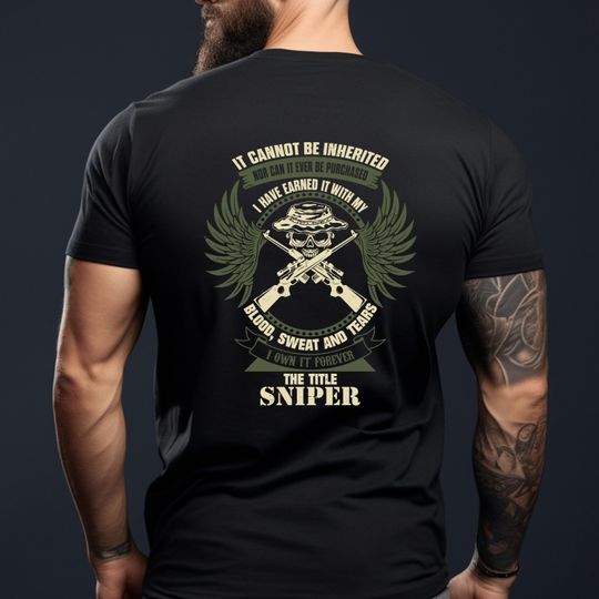 Discover Military Gift Shirt - Military T-Shirt - Military Sniper On Back DesignT-Shirt