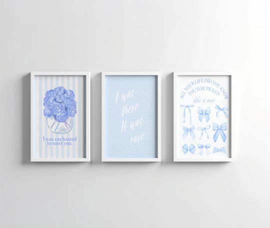 Taylorr Inspired Art Print Set, Girly College RoomDecor