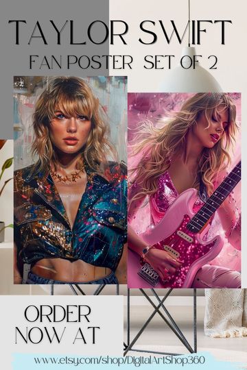 Discover Taylorr Swifts Poster Set - Limited Edition 2-Pack - Perfect for swiftiee and Music Lovers - Approved other fan prints for personal use