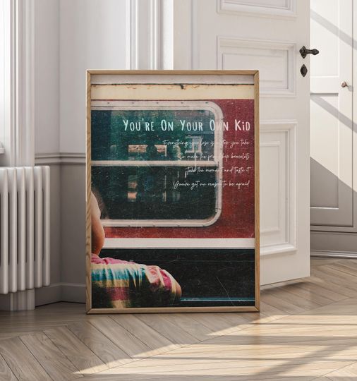 You're On Your Own Kid Lyric Poster, Taylorr Swifts  Lyric Poster, Midnights Song Album Poster, taylorr version Gift, Vintage Train View Print