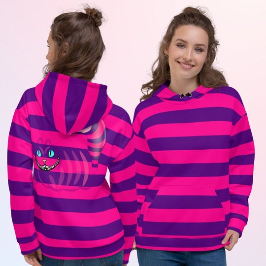 Alice in Wonderland Cheshire Cat Unisex Hoodie Halloween Hoodie Cosplay Sweatshirt Birthday Gift Theme Party Sweater Mad Hatter Cat's Tail