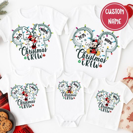 Discover Disney Christmas Crew Matching Family Shirts Custom Family Holiday Sweatshirts Personalized 2025 Disney Christmas Shirt Holiday Disney Trip