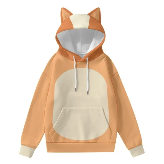 Discover Orange Little Sis Bingo BlueyDad Costume Cosplay Halloween - Hoodie W/ Ears