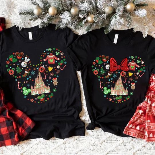 Discover Disney Christmas Png, Mickey Minnie Christmas Png, Disney Castle, Tis The Season, Disney Couple Shirt, Holiday Png for shirt, Disney Family