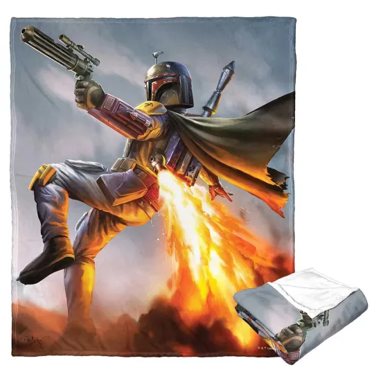 Discover Disney Star Wars Boba Blast Cozy Fleece Blanket