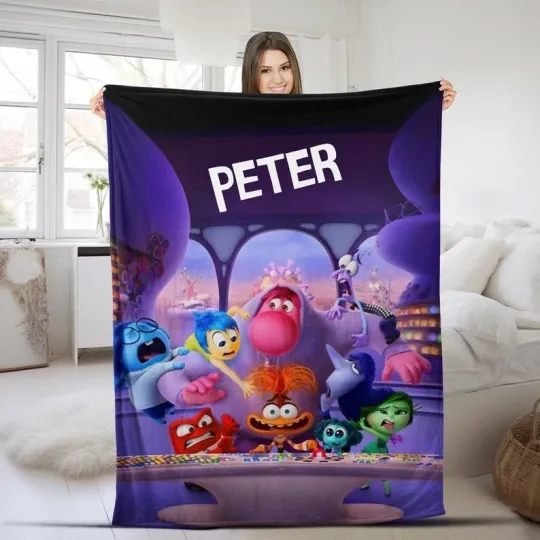 Discover Disney Inside Out Emotion Characters Party Disneyland Customize Fleece Blanket