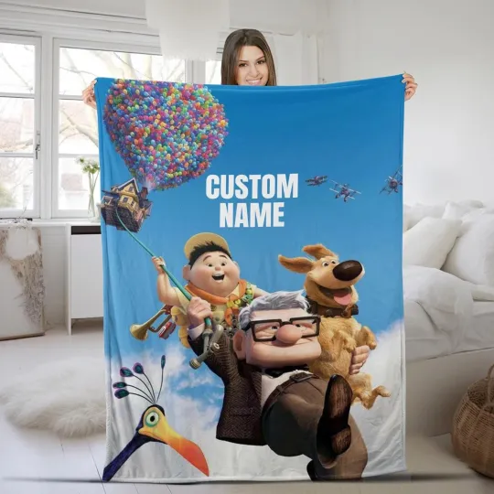 Discover Personalized Disney Pixar Up Blanket, Carl And Ellie Blanket, Fleece Blanket