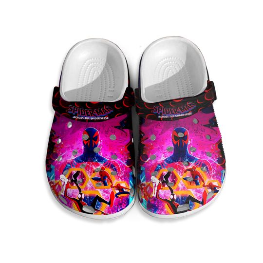 Spider Man Across The Spider Verse Clogs, Spider Man Clogs For Men Women, Spider Man Summer Shoes, Clogs For Summer, Christmas Gift