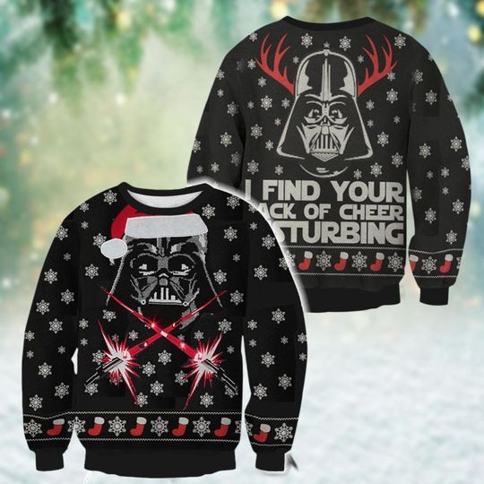 Discover Star Wars Santa Darth Vader Christmas Sweater, Galaxy's Edge Santa Xmas Sweater, Disney Christmas Sweatshirt, Xmas Party Gift