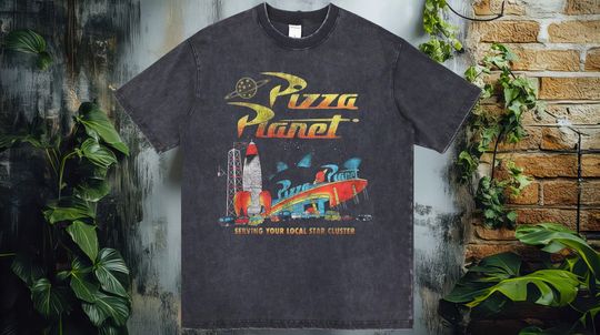 Discover Retro Toy Story Pizza Planet Heavyweight Oversized T-Shirt