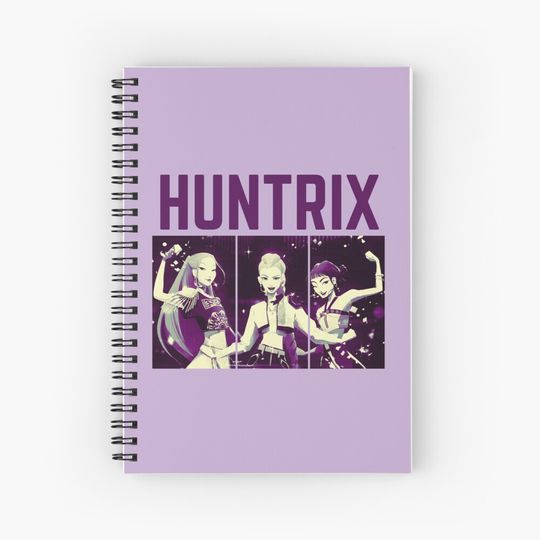 Discover HUNTRIX: K-Pop Demon Hunters (Black & Purple Edition) Notebook, Gift For Kids Fan