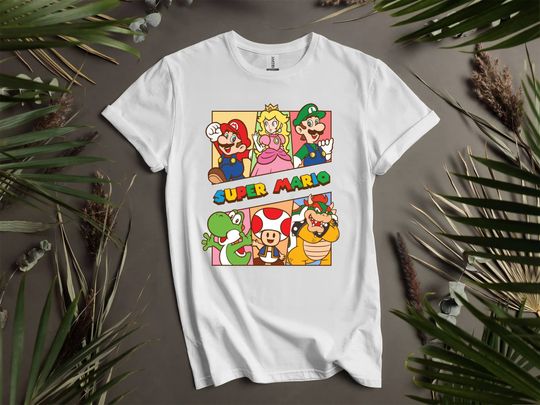 Discover Super Mario All Characters Funny Homage T-Shirt for Men, Women, Kids