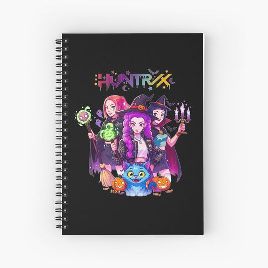 Discover HUNTRIX Kpop Demon Hunters Halloween Witches   Notebook, Gift For Kids Fan
