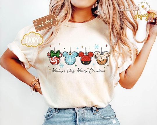 Discover Comfort Colors Mickey and Friends Christmas Shirt, Mickey's Very Merry Christmas Party 2025 Tee, Disney Christmas Tee, Disney Family Shirt