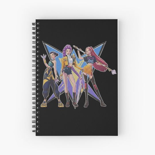 Discover Kpop Demon Hunter | Dark Fantasy Idol Aesthetic | Anime Streetwear Design Notebook