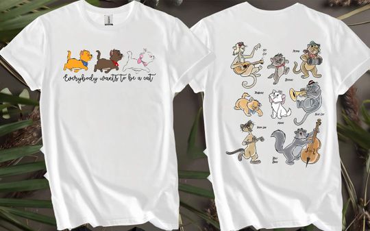 Discover Disney The Aristocats Double Sided T-Shirt for Men, Women & Kids
