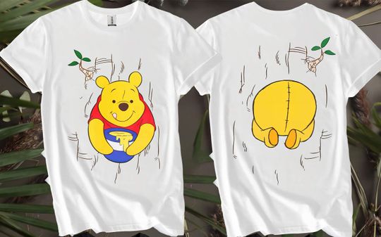 Discover Double Sided Winnie The Pooh Honey Pot Retro T-Shirt for Men, Women, and Kids