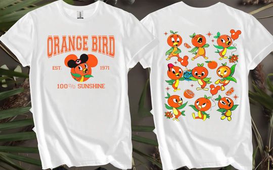 Double Sided Little Orange Bird Hello Sunshine 1971