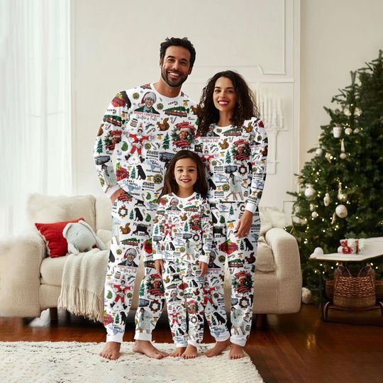 Clark Griswold Matching Family Pajamas Set, Christmas Tree Farm Xmas Pajamas, National Lampoon's Christmas Pajamas, Holiday Pajamas