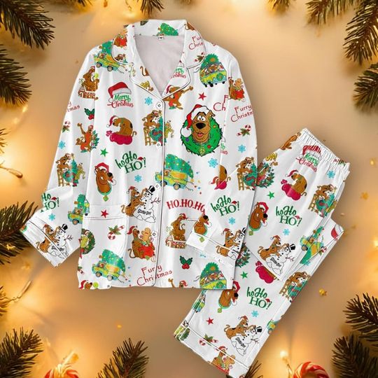 Scooby Doo Furry Christmas Pajamas Set, Pajamas for Adults & Kids, Festive Choice for Family Time