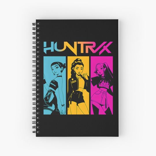 Discover Huntrix Girls Kpop Demon Hunters Vintage Huntrix Fan Rumi Zoey Mira Kpop Huntrix Notebook