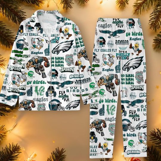 Discover Philadelphia Eagles Go Birds Fly Eagles Fly Pajamas Set, Pajamas for Adults & Kids,, Gift for Football Fan