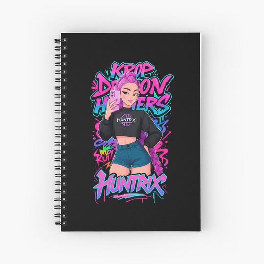 Discover K-Pop Demon Hunters Art Rumi Notebook, Gift For Kids Fan