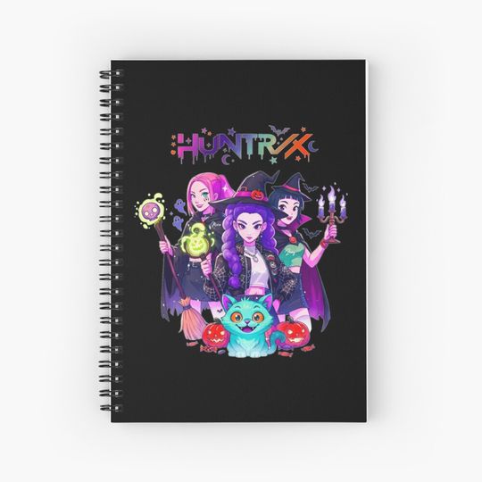 Discover HUNTRIX Kpop Demon Hunters Halloween Witches Notebook, Gift For Kids Fan
