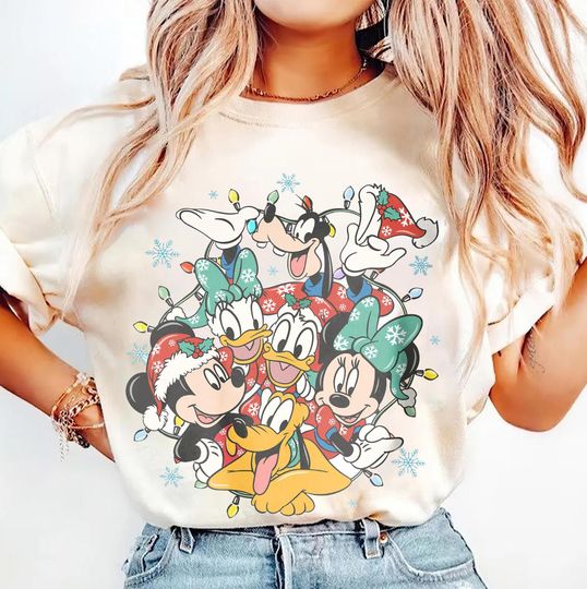Discover Retro Mickey's Very Merry Christmas Party 2025 Shirt, Disney Family Xmas Shirt, Disney Holiday Shirt, Matching Family Christmas Shirt