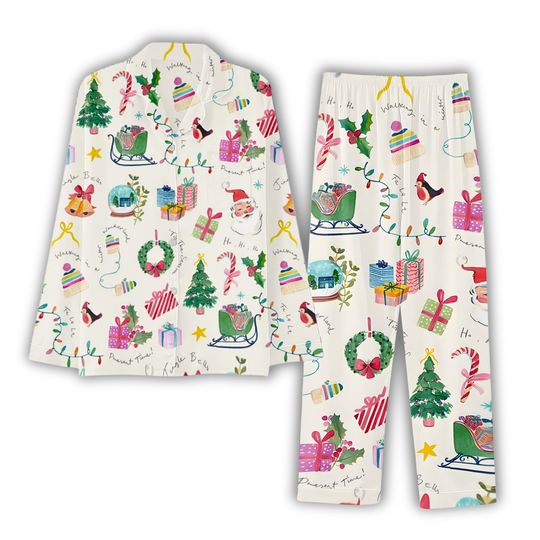 Discover Women's Christmas Pajama Set, Festive Short Sleepwear, Holiday Loungewear, Gift for Mom or Wife