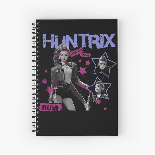 Discover Huntrix Rumi How It's Done Retro Poster Notebook, Gift For Kids Fan