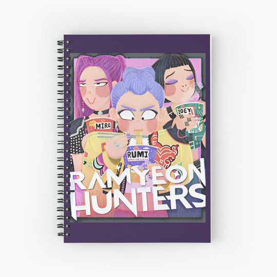 Discover Huntrix Kpop Demon Hunters Ramyeon Watercolor  Notebook, Gift For Kids Fan