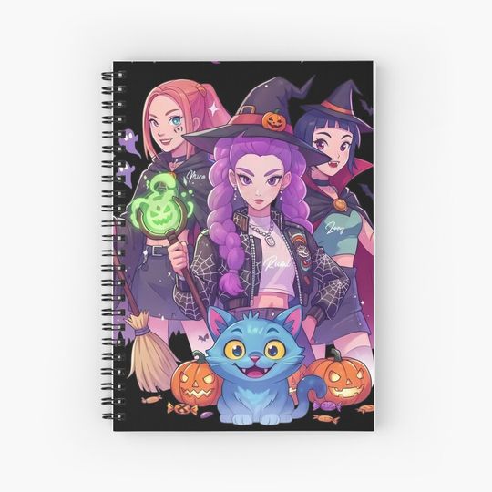 Discover Huntrix Halloween Kpop Demon Hunter Notebook, Gift For Kids Fan
