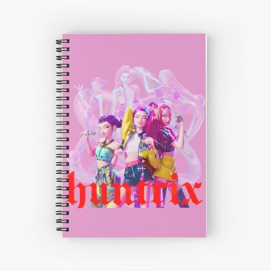 Discover Huntrix Kpop Girl Group Art By Merch, Limited Edition Notebook, Gift For Kids Fan