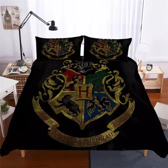 Discover Movies Gift Idea Harry Potter Hogwarts Full Bedding Duvet Cover Set (4pcs)