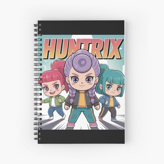 Discover Huntrix Squad – Kawaii Anime Superstars Unite! Notebook, Gift For Kids Fan