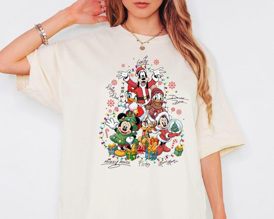 Discover Mickey & Friends Santa Disney Christmas Shirt, Mickey's Very Merry Christmas Party 2025, WDW Disneyland Holiday Family Christmas Sweatshirt