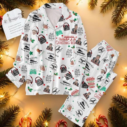Discover National Lampoon is Christmas Vacation Griswold Pyjama Set  Satin Pajamas for Adults and Kids  Festive Choice for Family Time PJJ267