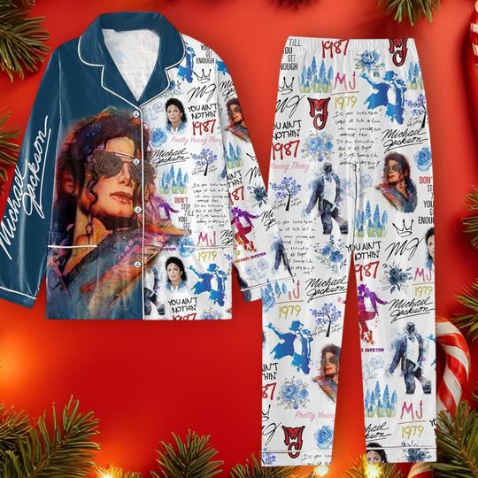 Michael Jackson Don Stop Till You Get Enough Pajamas Set, Pajamas for Adults & Kids, Cute Gift for Couples, Friends