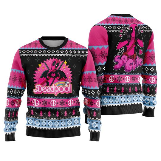 Deadpool Superhero Ugly Christmas Sweater, Deadpool Movie Xmas 2025 Sweatshirt