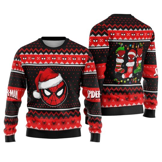 Spiderman Ugly Christmas Sweater, Spiderman Superhero Movie Ugly Christmas Sweatshirt